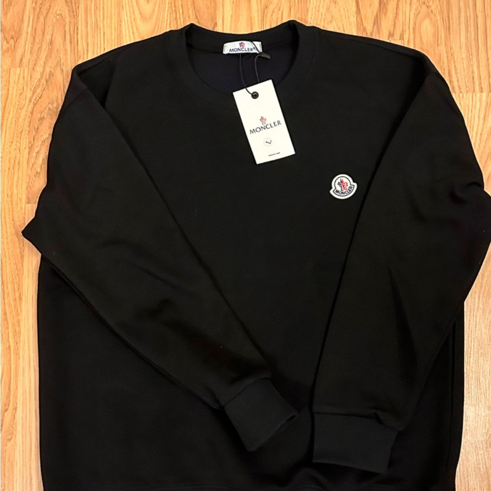 Moncler Classic Black Crewneck Sweater